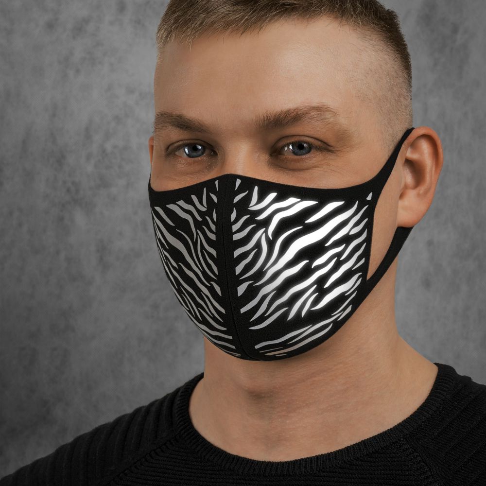 Многоразовая маска для лица светоотражающая "Зебра"