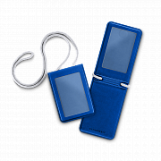 Карман для пропуска из классической кожи вертикальный - с магнитным замком