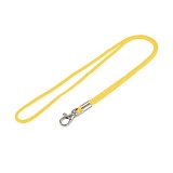Шнурок для бейджа желтый с карабином-люкс
