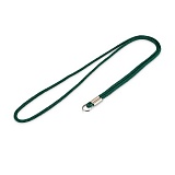 Шнурок для бейджа зеленый с кольцом