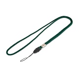 Шнурок для бейджа зеленый с фастексом для мобильного телефона