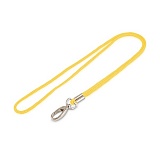 Шнурок для бейджа желтый с карабином-клешня